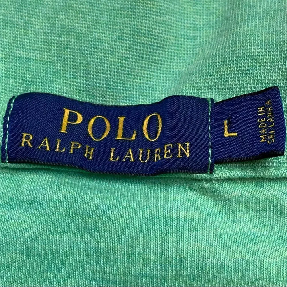 Polo Ralph Lauren Light Green 1/4 Zip Pullover Size Large